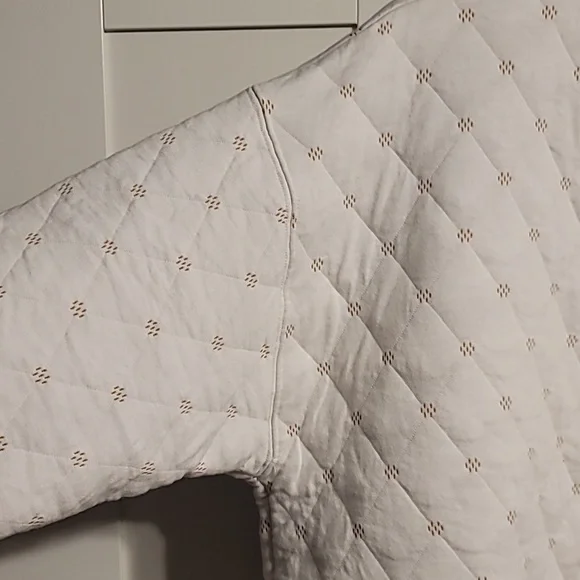 Madewell Swing Sweatshirt Womens XLarge Beige Quilted Boxy Cropped Cozy Lounge - Picture 7 of 12